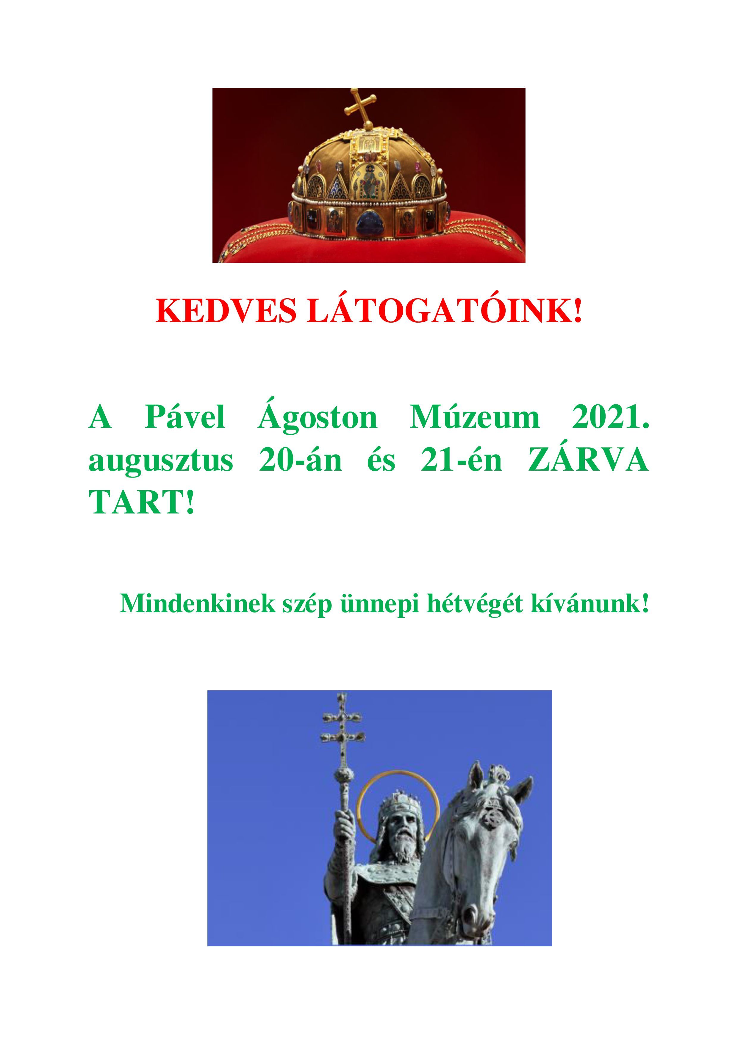 Ünnepi zárva tartás